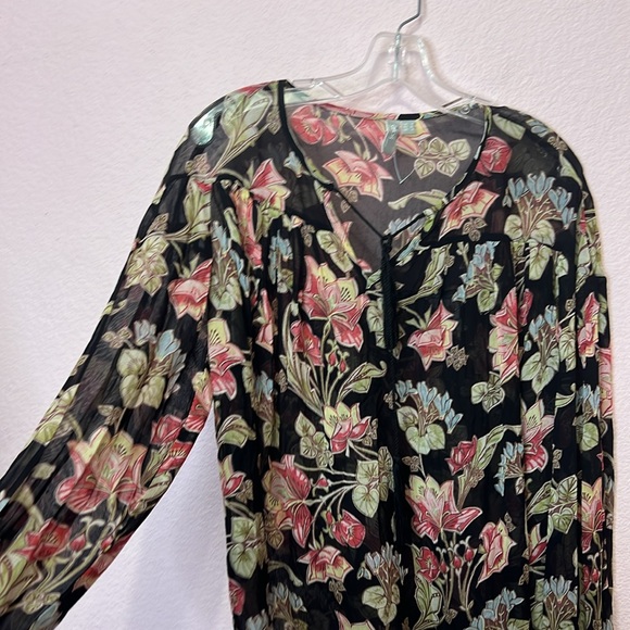 ASOS Floral Long Sleeve Boho Blouse. Size 4 - Picture 3 of 7